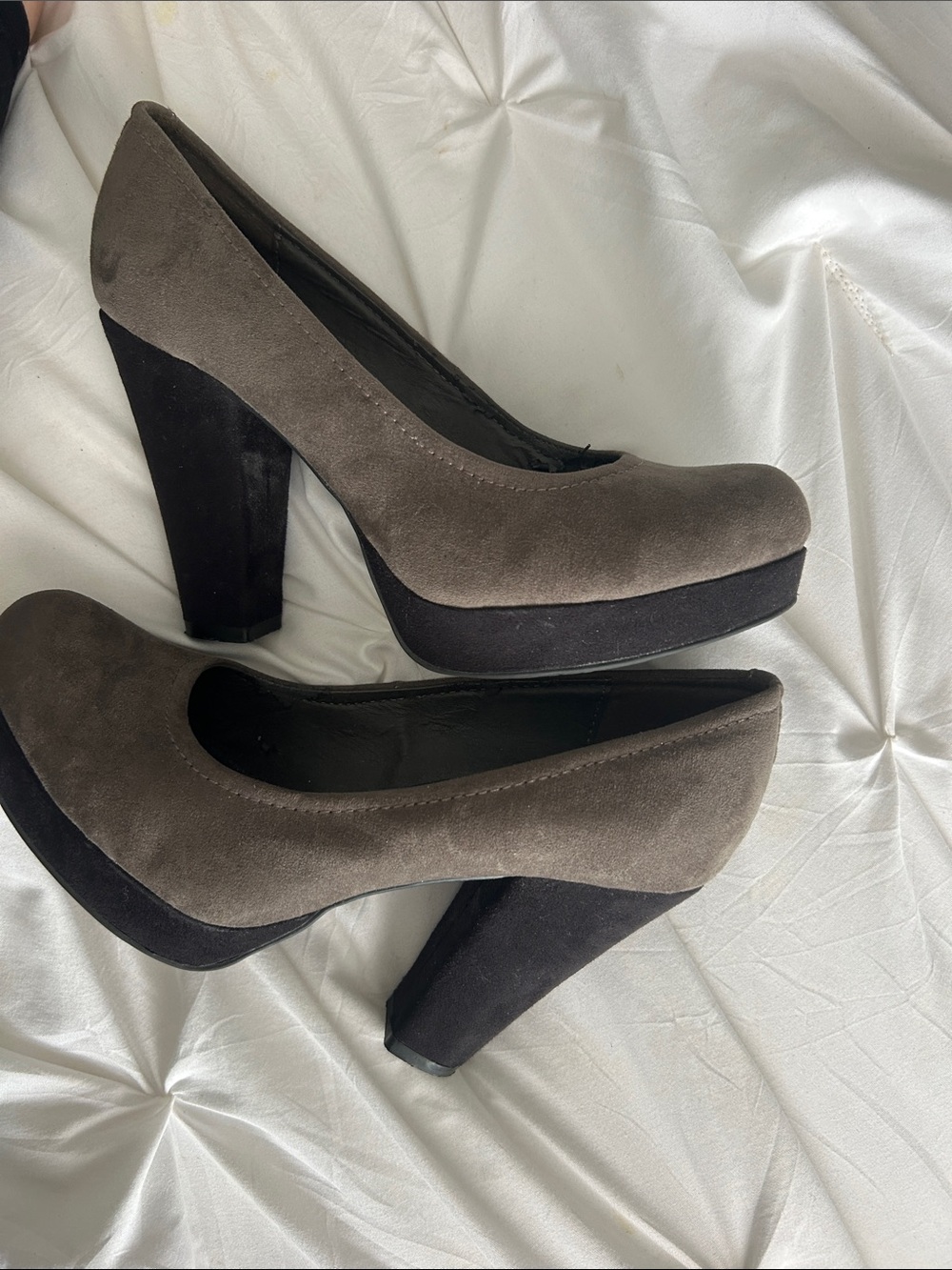 Catwalk Taupe Suede Pointed Pumps